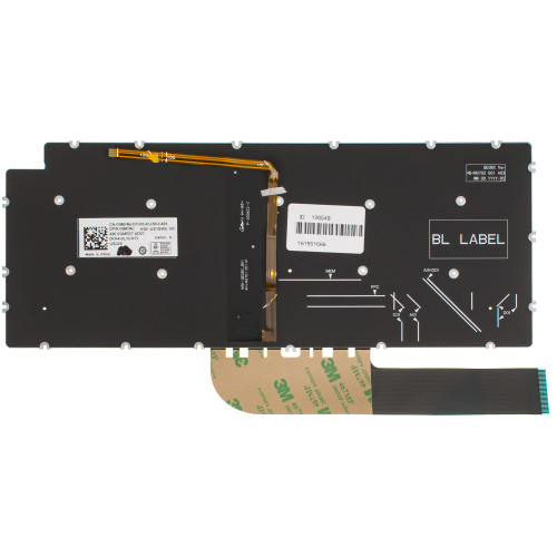 Клавіатура для ноутбука DELL (Inspiron: 5390, 5490, 7490) rus, gray, без фрейму, підсвічування клавіш (оригінал)
