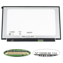 Матриця 15.6 NT156WHM-T03 touch (1366*768, 40pin(eDP), LED, SLIM(без планок та вушок), глянець, роз'єм праворуч знизу) для ноутбука
