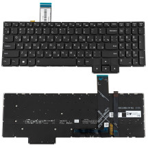 Клавіатура для ноутбука LENOVO (Legion: 5-15 series), rus, black, без фрейма, підсвічування клавішRGB (оригінал)