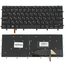 Клавиатура для ноутбука DELL (XPS: 9570, 9710) rus, black, без фрейма, подсветка клавиш