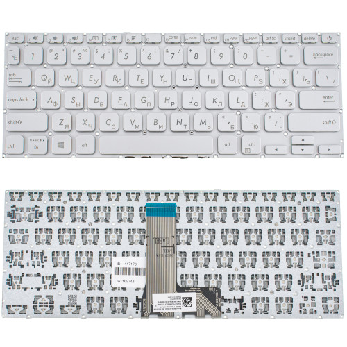 Клавиатура для ноутбука ASUS (X412 series) rus, silver, без фрейма