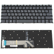 Клавіатура для ноутбука LENOVO (IdeaPad: 5-14 series), rus, onyx black, без кадру, підсвічування клавіш
