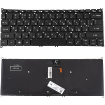 Клавиатура для ноутбука ACER (AS: SF514-56) rus, black, без фрейма, подсветка клавиш (ОРИГИНАЛ)