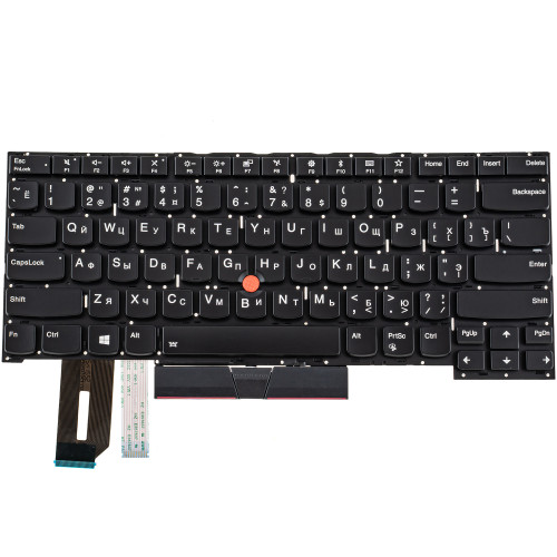 Клавиатура для ноутбука LENOVO (ThinkPad: T490s, T495s) rus, black, без фрейма, подсветка клавиш