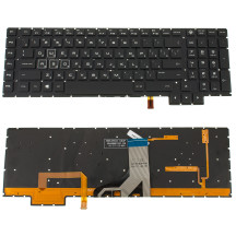 Клавиатура для ноутбука HP (Omen: 17-an series ) rus, black, без фрейма, подсветка клавиш (RGB) (ОРИГИНАЛ)