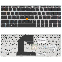Клавіатура для ноутбука HP (ProBook: 6460b, 6465b) rus, black, silver frame, з джойстиком