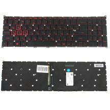 Клавіатура для ноутбука ACER (AS: SP515-51) rus, black, без кадру, підсвічування клавіш (RED)