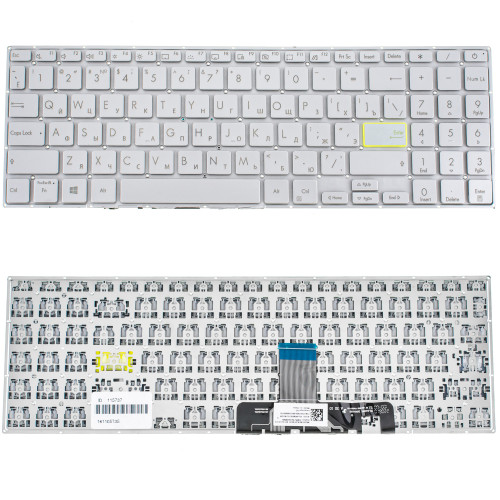 Клавиатура для ноутбука ASUS (X521 series) rus, silver, без фрейма