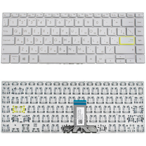 Клавіатура для ноутбука ASUS (X421 series) rus, silver, без кадру