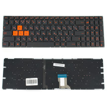 Клавиатура для ноутбука ASUS (GL702VM) rus, black, без фрейма, без подсветки клавиш 