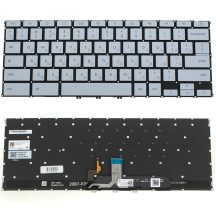 Клавиатура для ноутбука ASUS (CX5400), rus, white, без фрейма, подсветка клавиш