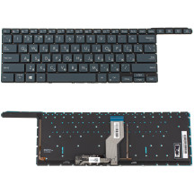 Клавиатура для ноутбука ASUS (UX582 series), rus, black, без фрейма, подсветка клавиш
