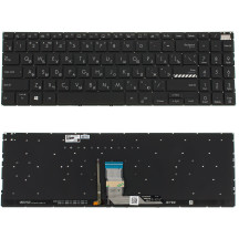 Клавиатура для ноутбука ASUS (M3500 series), rus, black, без фрейма, подсветка клавиш