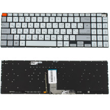 Клавиатура для ноутбука ASUS (X7600 series), rus, silver, без фрейма, подсветка клавиш