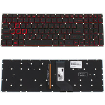 Клавіатура для ноутбука ACER (Nitro: AN515-41) rus, black, без фрейма, підсвічування клавіш(оригінал)