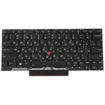 Клавиатура для ноутбука LENOVO (ThinkPad: X1 Nano gen 1) rus, black, без фрейма, подсветка клавиш