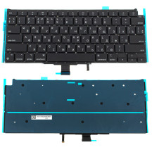 Клавиатура для ноутбука APPLE (MacBook Air: A2337 (2020-2021)) rus, black, подсветка клавиш, SMALL Enter (ОРИГИНАЛ)