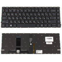 Клавіатура для ноутбука HP (ProBook: 440 G8, 445 G8) rus, black, без фрейма, підсвічування клавіш