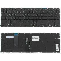 Клавіатура для ноутбука HP (ProBook: 450 G8, 455 G8) ukr, black, без фрейму, підсвічування клавіш (ОРИГІНАЛ)