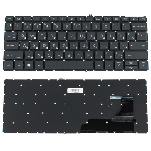 Клавіатура для ноутбука HP (ProBook: 830 G8, 835 G8) rus, black, без фрейма