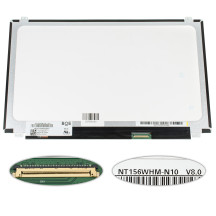 Матриця 15.6 NT156WHM-N10 (1366*768, 40pin, LED, SLIM(вертикальні вушки), глянець, роз'єм праворуч знизу) для ноутбука (renew)