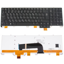 Клавіатура для ноутбука DELL (Alienware: M17x, M18x R4, M18x R5) rus, black, підсвічування клавіш(RGB)