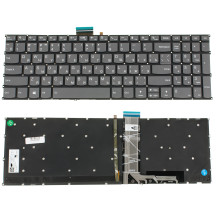 Клавіатура для ноутбука LENOVO (IdeaPad: 3-15, 3-17 series) rus, dark gray, без фрейму, підсвічування клавіш