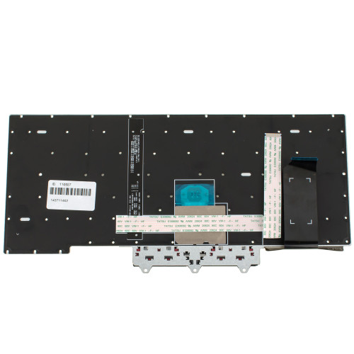 Клавіатура для ноутбука LENOVO (ThinkPad: E14 Gen 2) rus, black, без фрейма, підсвічування клавіш