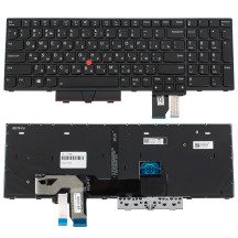 Клавіатура для ноутбука LENOVO (ThinkPad: T15g gen 1, P15 gen 1) rus, black, підсвічування клавіш