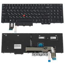Клавіатура для ноутбука LENOVO (ThinkPad: T15 gen 1, P15V gen 1) rus, black, підсвічування клавіш
