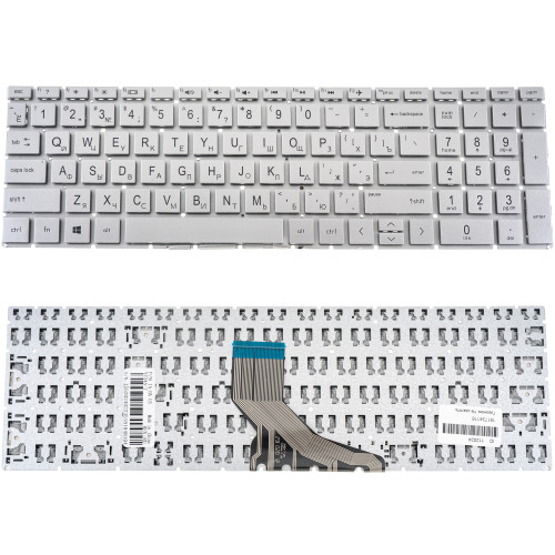 Клавіатура для ноутбука HP (250 G7, 255 G7 series) rus, silver, без фрейма