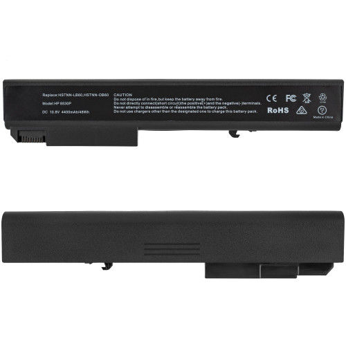 Батарея для ноутбука HP 8530P (EliteBook: 8530p, 8530w, 8540p, 8540w, 8730w, 8740w, Probook 6545b) 10.8V 4400mAh Black