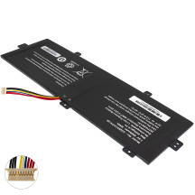 Батарея для ноутбука Prestigio U3285131PV-2S 10P-9Lines (SmartBook 141 C4), короткий (7см) кабель, 7.6V 5000mAh Black