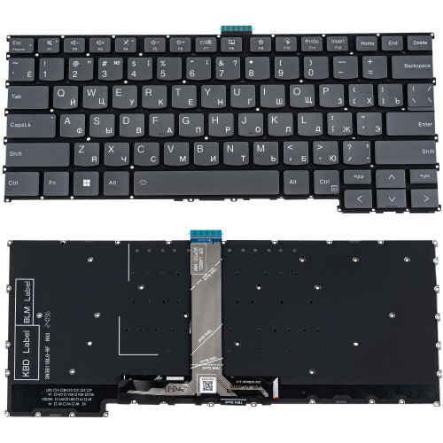 Клавиатура для ноутбука LENOVO (ThinkBook 14 G6 series) rus, black, подсветка клавиш, без фрейма (ОРИГИНАЛ)