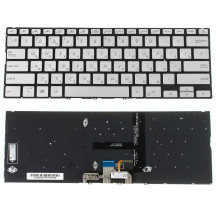 Клавиатура для ноутбука ASUS (UX433 series) rus, silver, без фрейма, подсветка клавиш