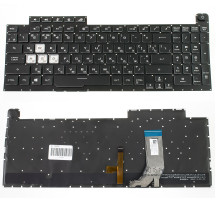 Клавиатура для ноутбука ASUS (G731GU, G731GV) ukr, black, без фрейма, подсветка клавиш (RGB 4) (ОРИГИНАЛ)