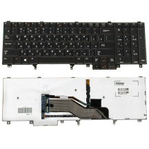 Клавіатура для ноутбука DELL (Latitude: E6520, E6530, E6540,  Precision M4600, M6600), rus, black c джойстиком, підсвічування клавіш