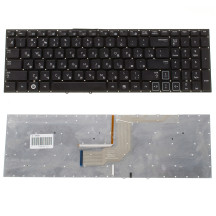 Клавіатура для ноутбука SAMSUNG (RC508, RC510, RC520, RV509, RV511, RV513, RV515, RV518, RV520) rus, black, без рамки, підсвічування клавіш