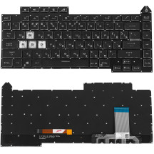 Клавиатура для ноутбука ASUS (G513 series) rus, black, без фрейма, подсветка клавиш (RGB)