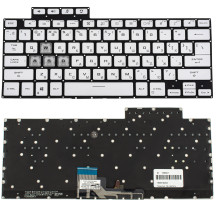 Клавіатура для ноутбука ASUS (FX516 series) rus, white, без фрейму, підсвічування клавіш