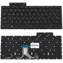 Клавиатура для ноутбука ASUS (GV301 series) rus, black, без фрейма, подсветка клавиш (ОРИГИНАЛ)