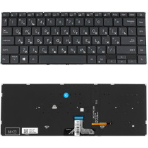 Клавиатура для ноутбука ASUS (X435 series) rus, black, без фрейма, подсветка клавиш