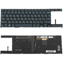 Клавиатура для ноутбука ASUS (UX482 series) rus, black, без фрейма, подсветка клавиш