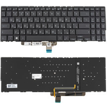Клавиатура для ноутбука ASUS (UX564 series) rus, black, без фрейма, подсветка клавиш