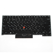 Клавиатура для ноутбука LENOVO (ThinkPad: T490s, T495s) rus, black, без фрейма, подсветка клавиш (ОРИГИНАЛ)
