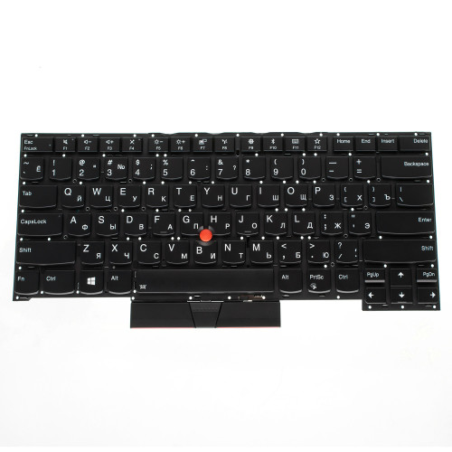 Клавиатура для ноутбука LENOVO (ThinkPad: T490s, T495s) rus, black, без фрейма, подсветка клавиш (ОРИГИНАЛ)