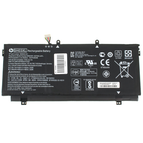 Оригінальна батарея для ноутбука HP SH03XL (Spectre X360 13-AC, 13-AB) 11.55V 5020mAh 57.9Wh Black