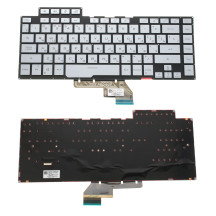 Клавиатура для ноутбука ASUS (GU502 series) rus, silver, без фрейма, подсветка клавиш