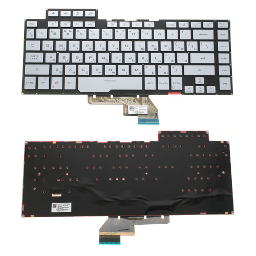 Клавиатура для ноутбука ASUS (GU502 series) rus, silver, без фрейма, подсветка клавиш