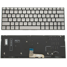 Клавіатура для ноутбука ASUS (UX333 series) rus, silver, без фрейма, підсвічування клавіш